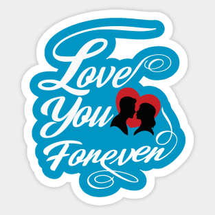 cool Couple heart   and cute design SAINT VALENTINE  love   gift  for lovers  romantic Sticker